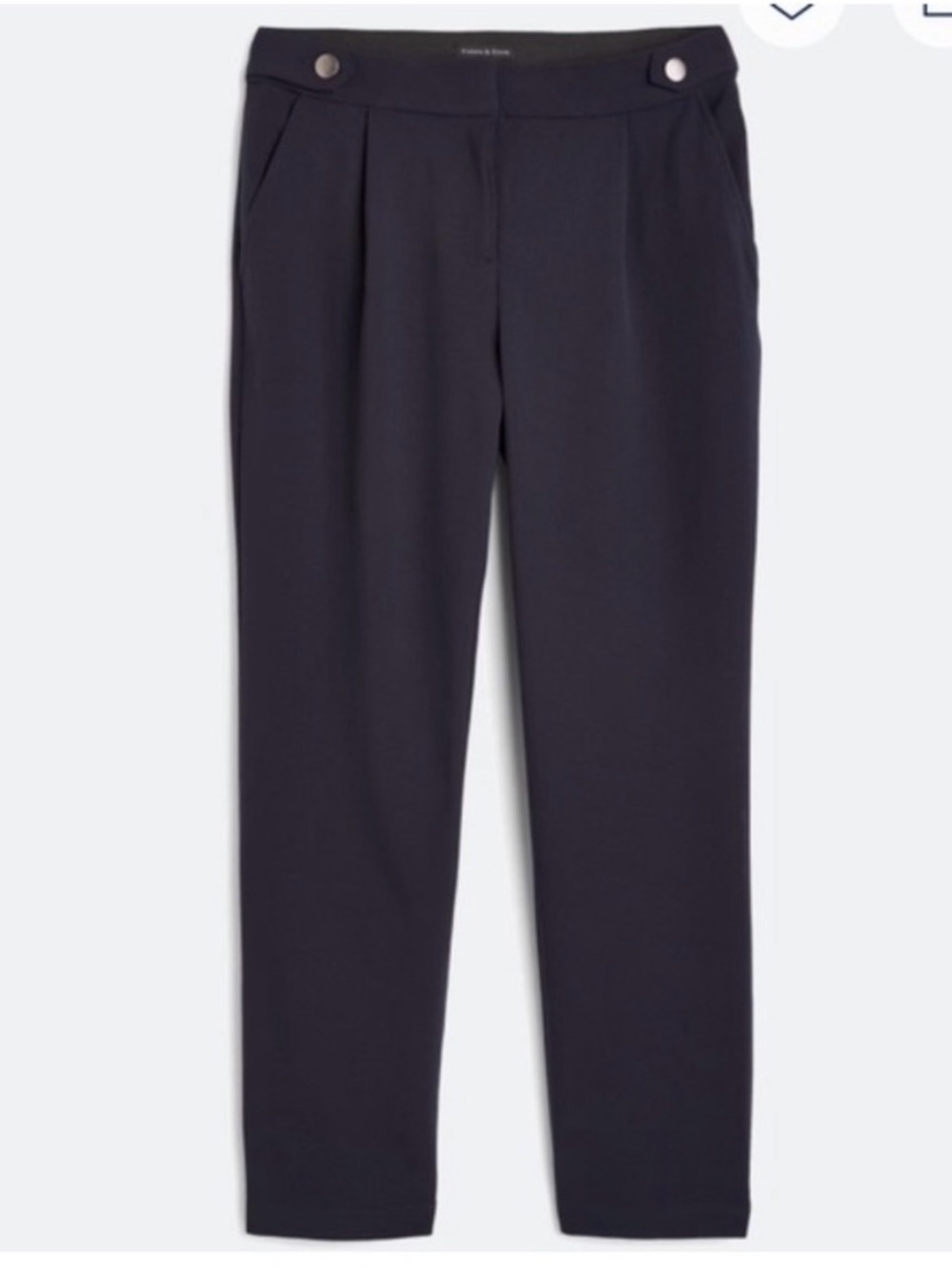 Violets & Roses | Women’s High Rise Straight Pant | Work Pants in Navy | NWT